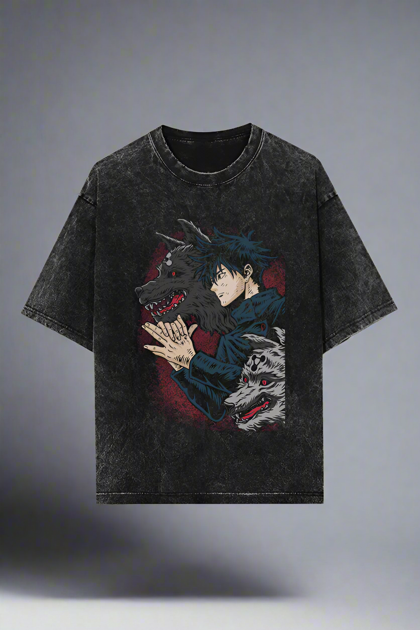 Megumi X Divine Dogs Acid Wash Oversized T-shirt